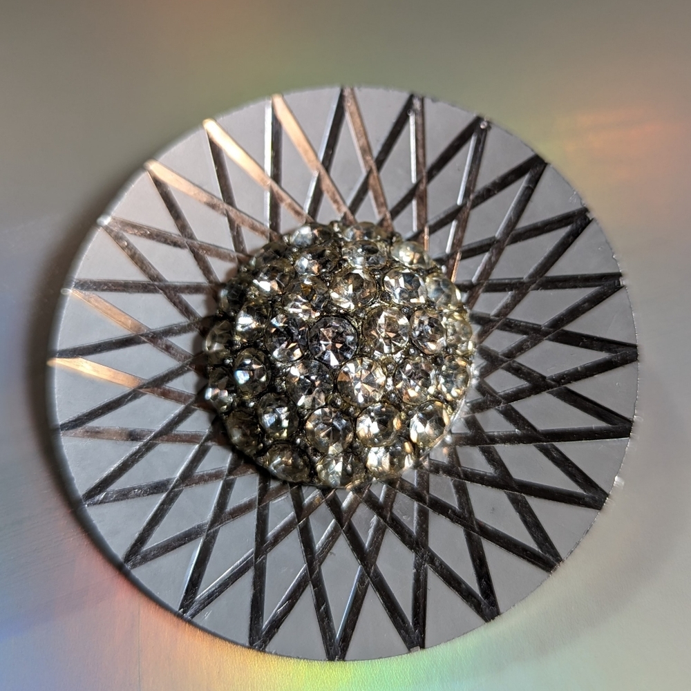 1960s Silver Mod Brooch